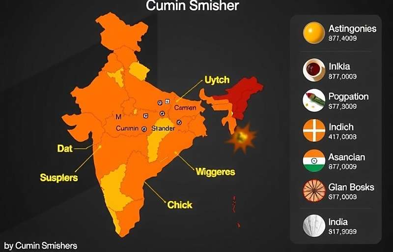 Cumin Smasher regional popularity across India Cumin Smasher regional popularity map in India